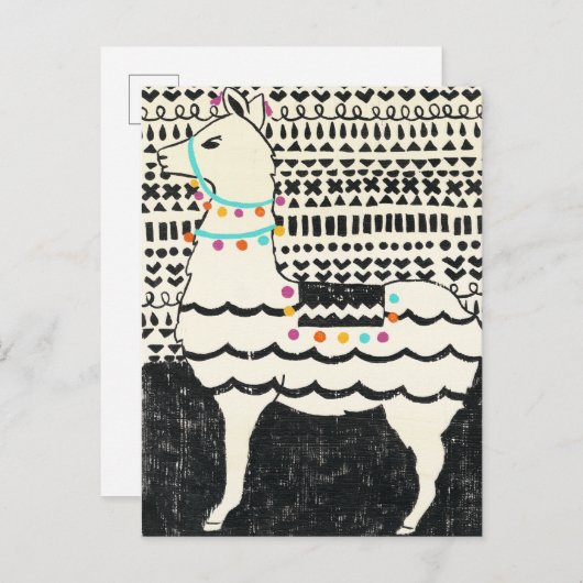 Partij Llama Briefkaart (Voorkant / Achterkant)