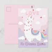 Partij Llama Briefkaart (Voorkant / Achterkant)