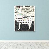 Partij Llama Canvas Afdruk (Insitu (Houten vloer))