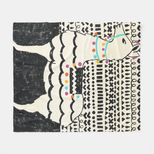 Partij Llama Fleece Deken (Voorkant (Horizontaal))