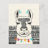 Partij Llama - Portrait Briefkaart (Voorkant)