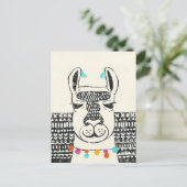 Partij Llama - Portrait Briefkaart (Staand voorkant)