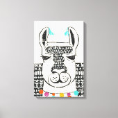 Partij Llama - Portrait Canvas Afdruk (Voorkant)