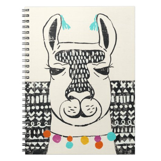 Partij Llama - Portrait Notitieboek (Voorkant)