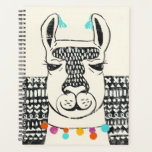 Partij Llama - Portrait Planner<br><div class="desc">Partij Llama III van Chariklia Zarris. Biedt het gezicht van een lama in het vormen van kleuren met een leuke,  geometrische achtergrond.</div>