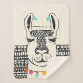 Partij Llama - Portrait Sherpa Deken (Voorkant)