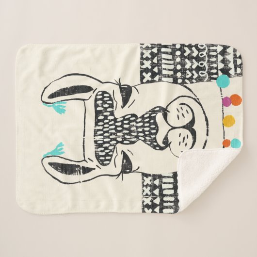 Partij Llama - Portrait Sherpa Deken (Voorkant (horizontaal))