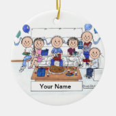 Partij - Mannelijk Keramisch Ornament (Voorkant)