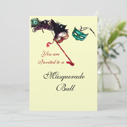 PARTIJ MASQUERADE KAART (Staand voorkant)