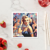  partij meisje illustratie servet (Insitu)