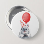 Partij met chinchilla ronde button 7,6 cm (Voorkant /achterkant)