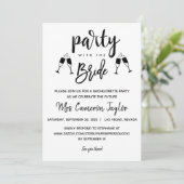 Partij met de Bride Bachelorette Details nodigt ui Kaart (Staand voorkant)