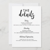 Partij met de Bride Bachelorette Details nodigt ui Kaart (Achterkant)