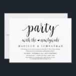 Partij met de nieuwpootjes, Wedding Elopement Dinn Kaart<br><div class="desc">Maak je gelukkig altijd bekend in stijl (Partij met de nieuwigheden) met onze moderne moderne, moderne, moderne, moderne, moderne, op de huwelijksdag afgestemde, huwelijksfeestdag. Onze Gelukkig Ever na de Uitnodigingskaart voor feestvieren is ideaal voor koppels die besloten hebben te stemmen en een partij willen ontvangen om hun vakbond te vieren....</div>