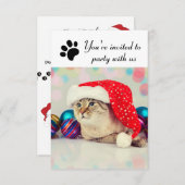 Partij met de Verenigde Staten Cat - 3x5 Uitnodigi Kaart (Voorkant / Achterkant)