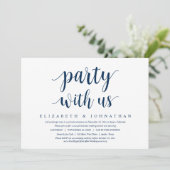 Partij met ons, Weddenschap Elopement Dinner Dansi Kaart (Staand voorkant)