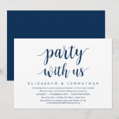 Partij met ons, Weddenschap Elopement Dinner Dansi Kaart (Voorkant / Achterkant)