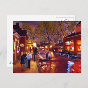 Partij met Paars Rood Geel Blauw Briefkaart