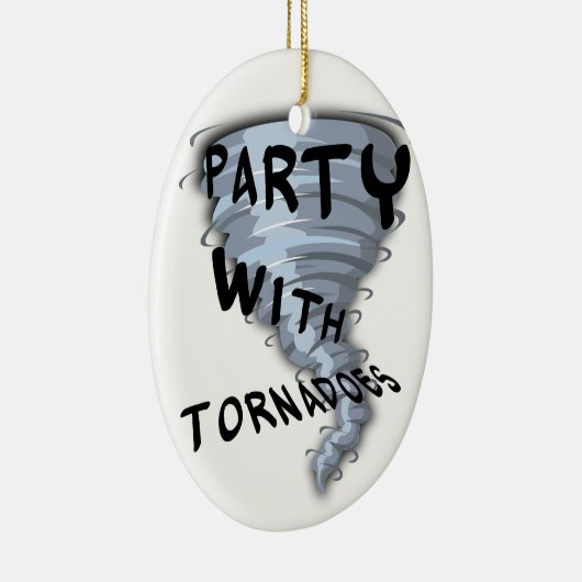 Partij met tornado's keramisch ornament (Rechts)