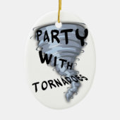 Partij met tornado's keramisch ornament (Voorkant)