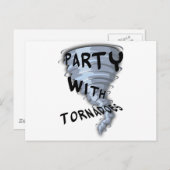 Partij met tornado's uitnodiging briefkaart (Voorkant / Achterkant)