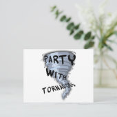 Partij met tornado's uitnodiging briefkaart (Staand voorkant)