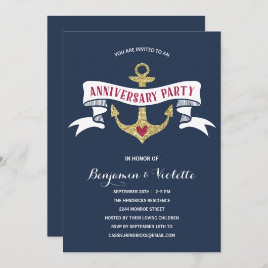 Partij Nautisch Jubileum Kaart (Voorkant / Achterkant)