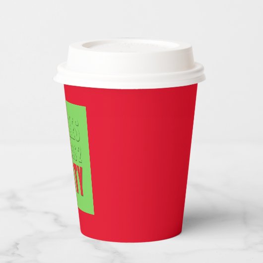 Partij neemt twee kleuren groen rood papieren bekers (Links)