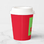 Partij neemt twee kleuren groen rood papieren bekers (Rechts)