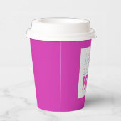 Partij neemt twee kleuren roze wit papieren bekers (Rechts)