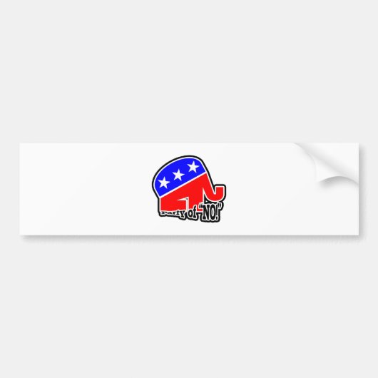 Partij NO (w txt) Bumpersticker (Voorkant)