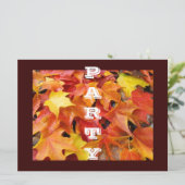 PARTIJ nodigt de herfst Football Halloween uit Kaart (Staand voorkant)