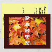 PARTIJ nodigt de herfst Football Halloween uit Kaart (Voorkant / Achterkant)