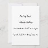 partij nodigt uit kaart (Achterkant)