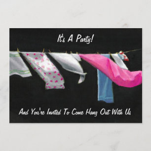 Partij nodigt uit: Kom op met ons: wasgoed Kaart