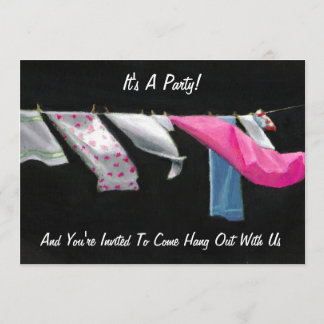 Partij nodigt uit: Kom op met ons: wasgoed Kaart