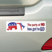 Partij nr. bumpersticker (Op auto)