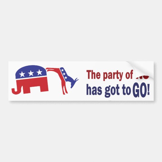 Partij nr. bumpersticker (Voorkant)