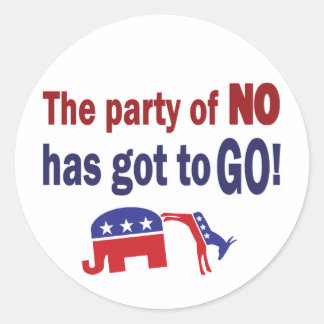 Partij nr. ronde sticker