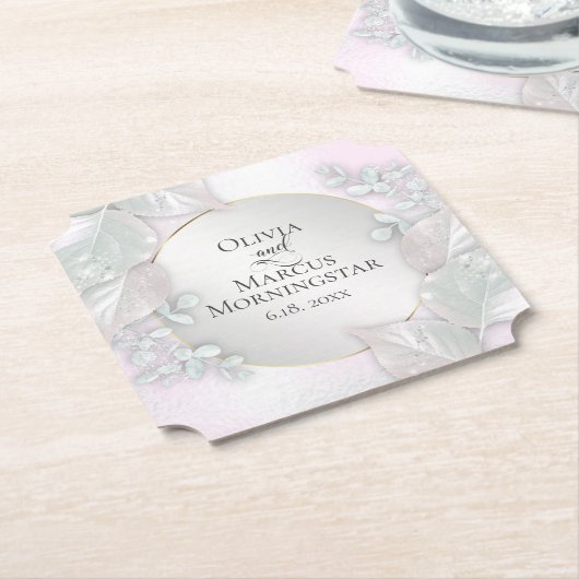 Partij Onderzetters | Wispy Pink Shimmer (Gekanteld)