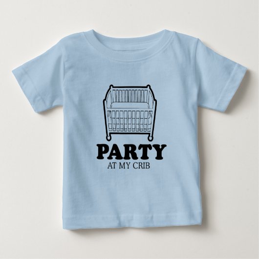 Partij op mijn wieg baby t-shirt (Voorkant)