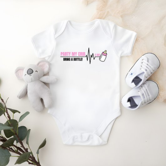 Partij op mijn wieg - Funny Baby Bodysuit