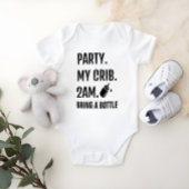 Partij op mijn wieg - Funny Baby Bodysuit