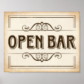 partij OPEN BAR-afdruk Poster (Voorkant)