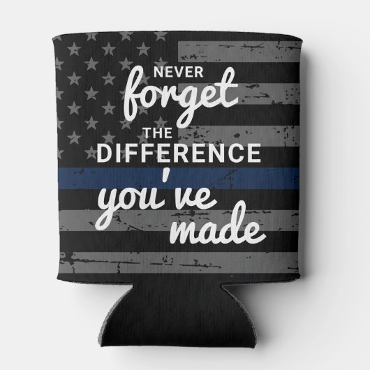 PARTIJ Pensionering politie personaliseert Thin Bl Blikjeskoeler (Achterkant)