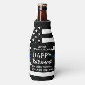 PARTIJ Pensionering politie personaliseert Thin Bl Flesjeskoeler (Fles Voorkant)