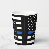 PARTIJ Pensionering politie personaliseert Thin Bl Papieren Bekers (Rechts)