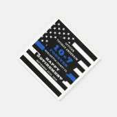 PARTIJ Pensionering politie personaliseert Thin Bl Servet (Hoek)