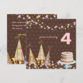 Partij petten, Kinderfeest Kaart (Voorkant / Achterkant)