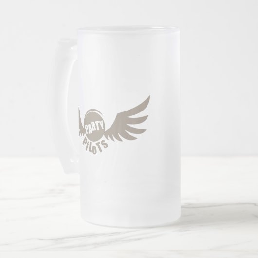 Partij Piloten Beer Stein Matglas Bierpul (Voorkant links)